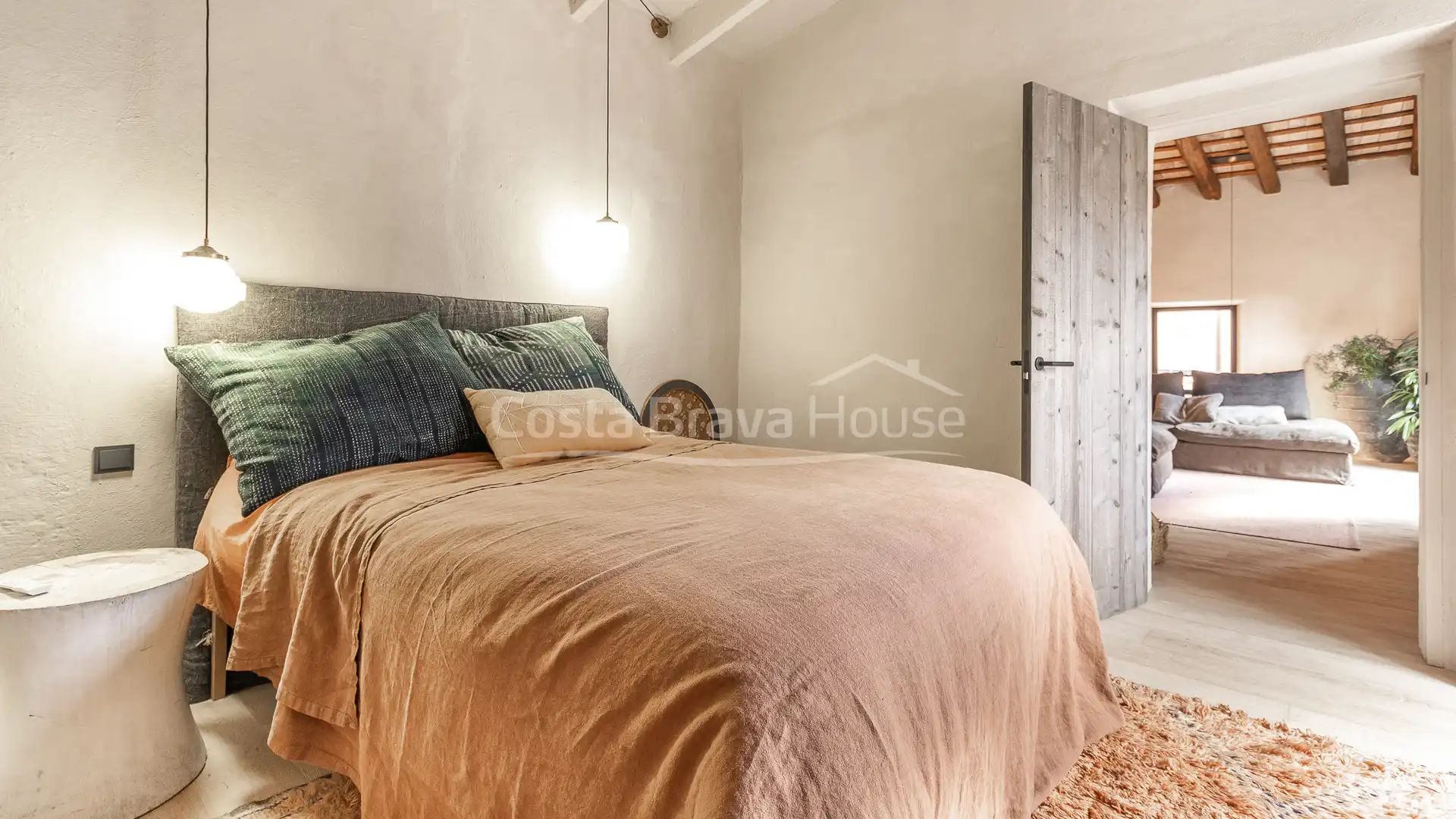Schlafzimmer von Country house zum Verkauf in Ventalló mit Klimaanlage, Heizung und Privatgarten
