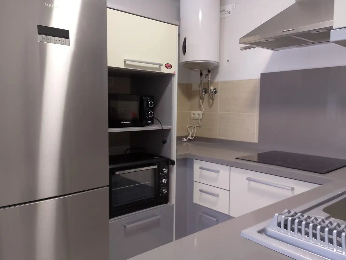 Kitchen of Flat for rent in El Real de Gandia  with Air Conditioner, Storage room and Furnished
