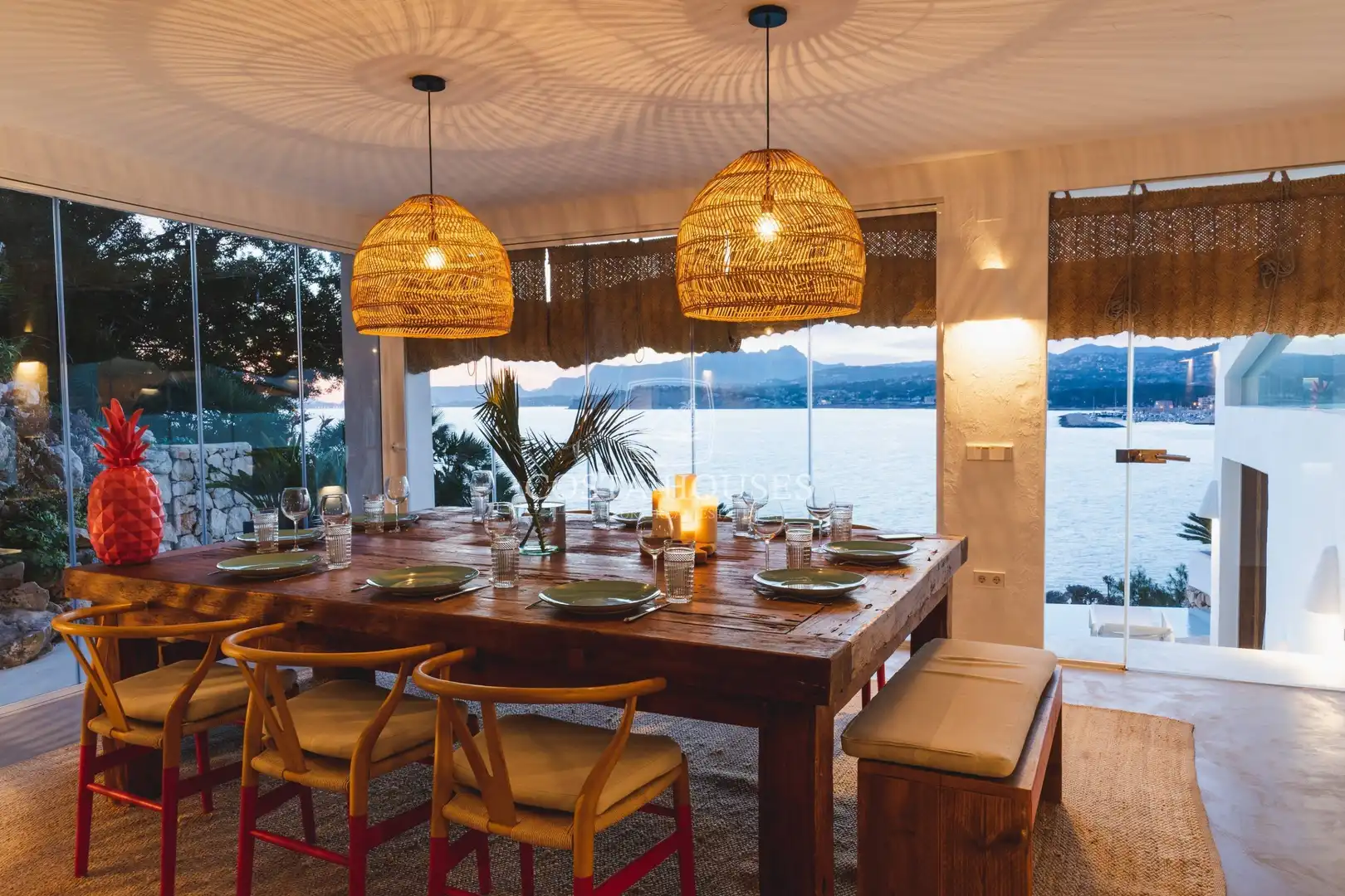 Dining room of Houses for sale in Moraira  with Air Conditioner, Private garden and Terrace