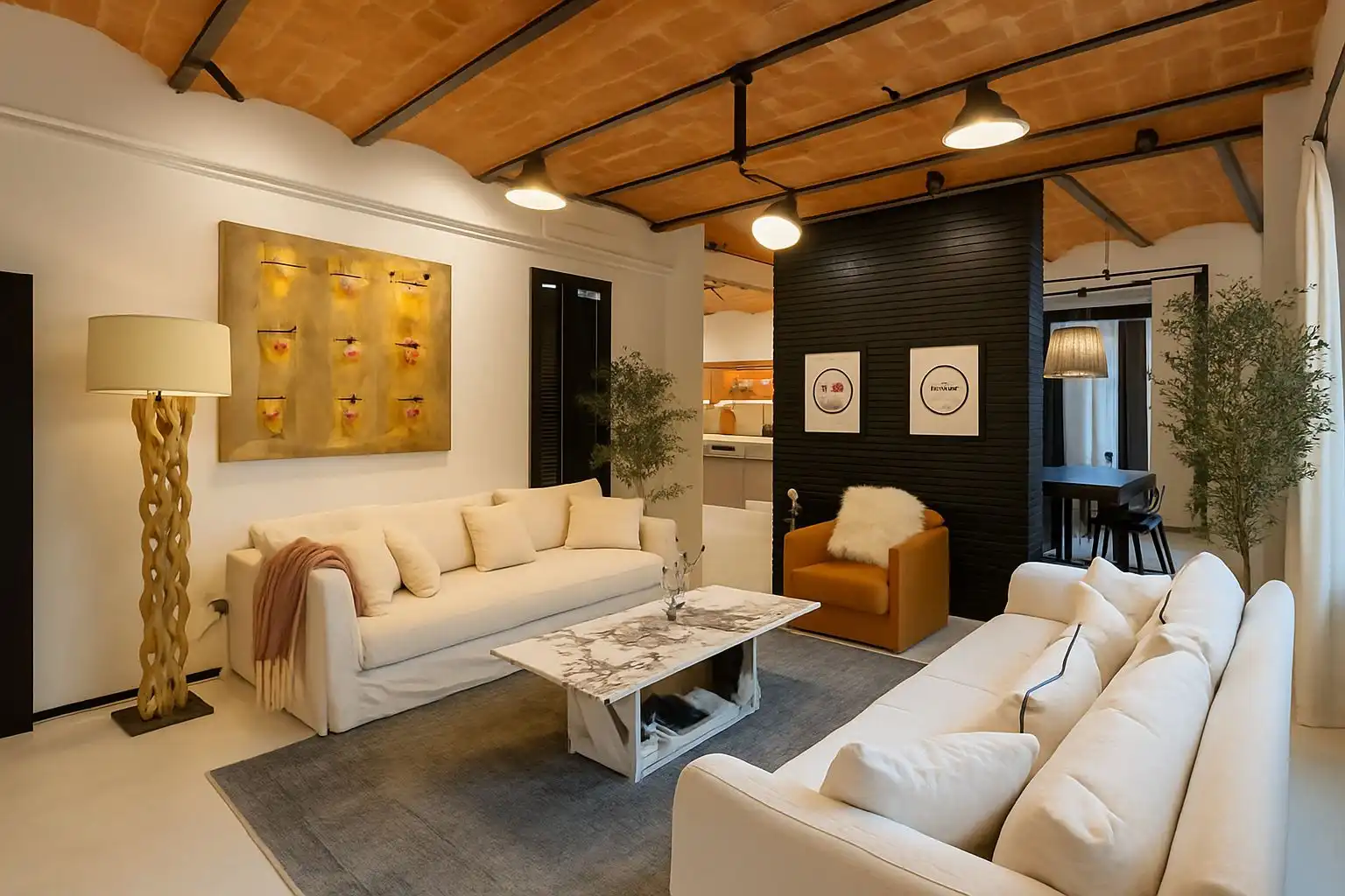 Wohnzimmer von Wohnung zur Miete in Barcelona mit Klimaanlage, Heizung und Parkett