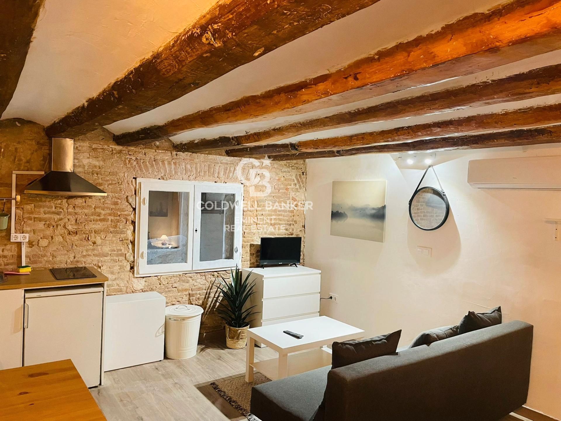 Living room of Study for sale in  Barcelona Capital  with Air Conditioner, Parquet flooring and Furnished
