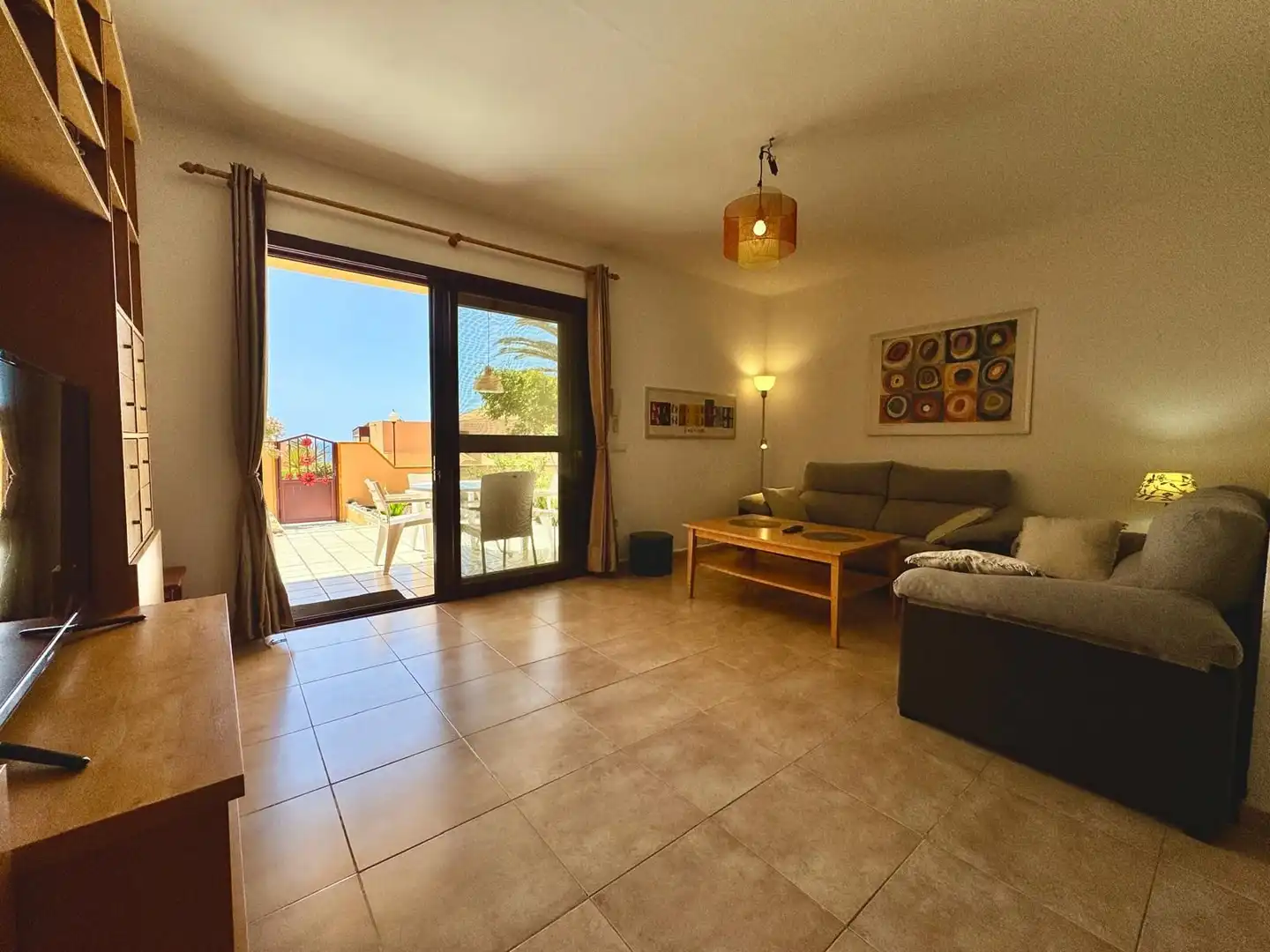 Sala de estar de Apartamento de alquiler en Costa Calma