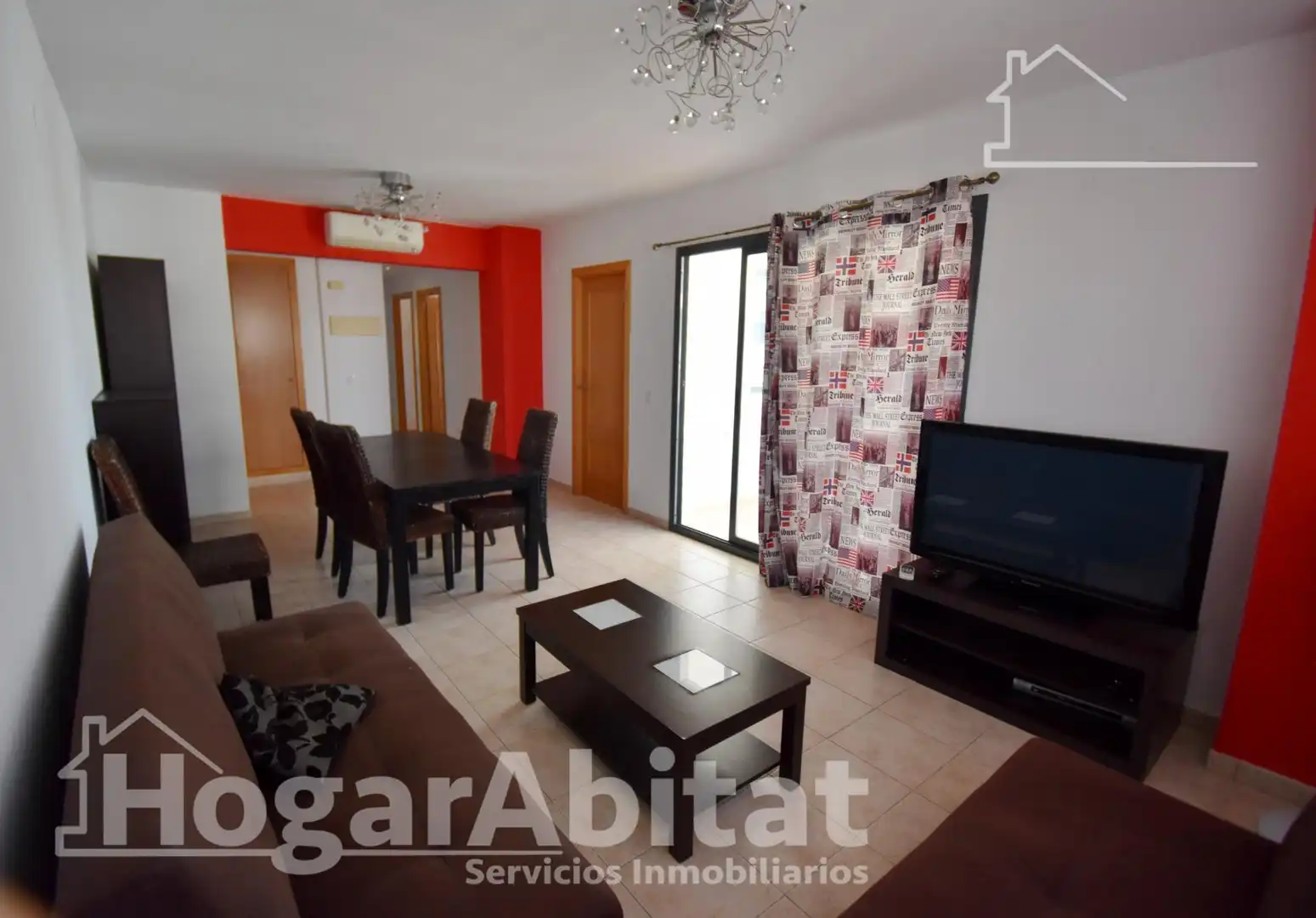 Sala d'estar de Àtic en venda en Oropesa del Mar / Orpesa amb Aire condicionat, Terrassa i Moblat