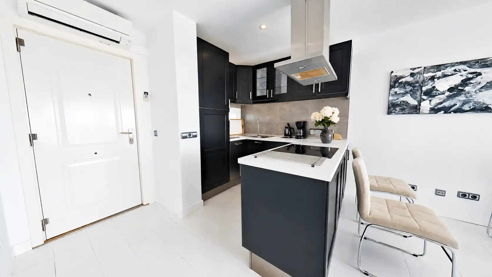 Cocina de Ático de alquiler en Sant Llorenç des Cardassar con Aire acondicionado, Terraza y Piscina