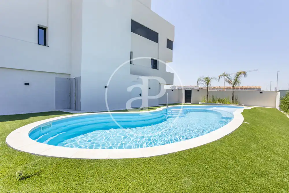 Piscina de Piso de alquiler en Puçol con Aire acondicionado, Calefacción y Terraza
