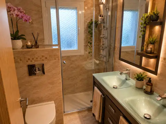 Baño de Apartamento en venta en Torrox con Aire acondicionado, Calefacción y Jardín privado