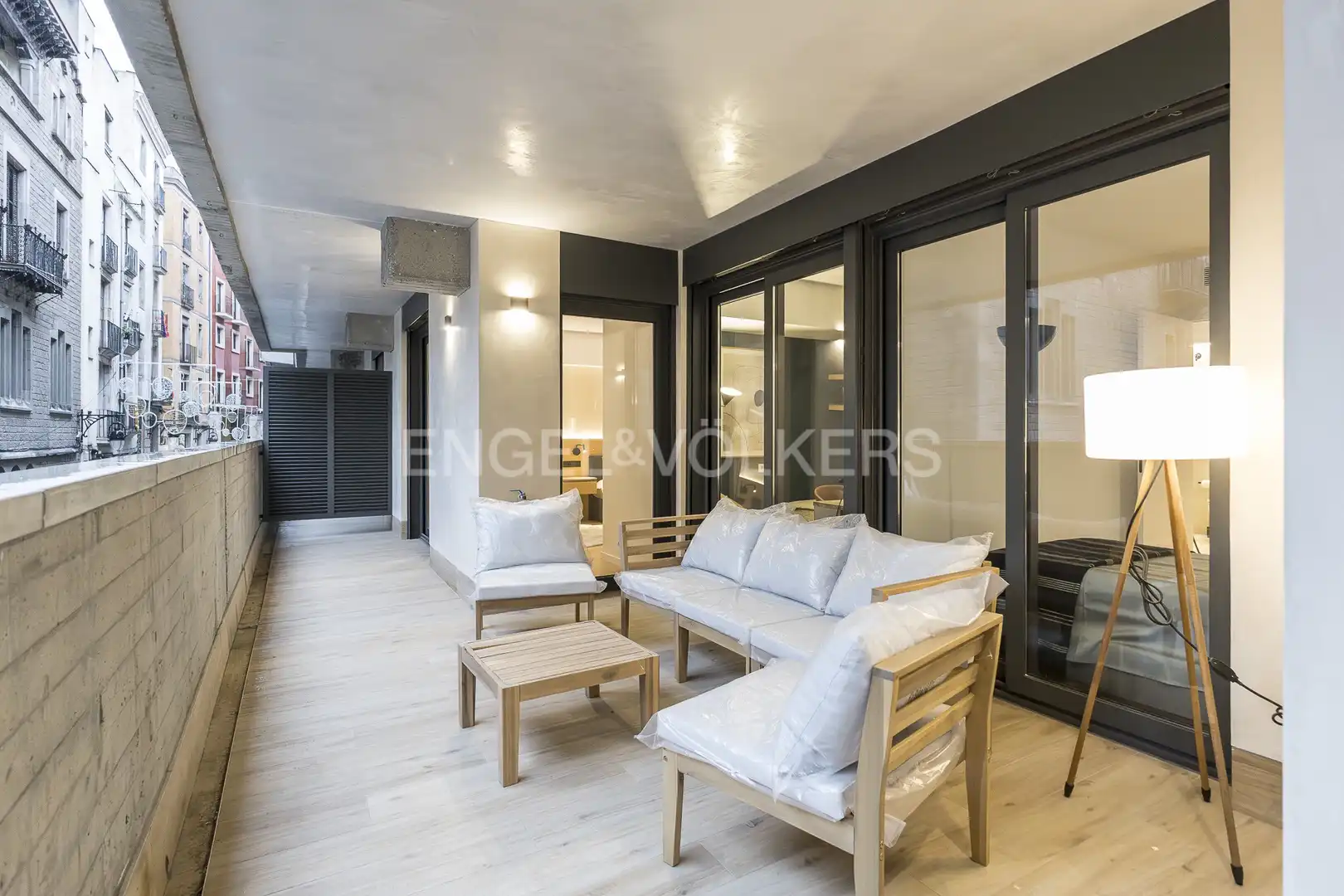 Terrasse von Wohnung zur Miete in Barcelona mit Klimaanlage, Heizung und Parkett