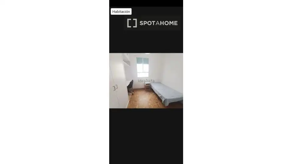 Habitación de Apartamento para compartir en Madrid con Aire acondicionado, Terraza y Amueblado