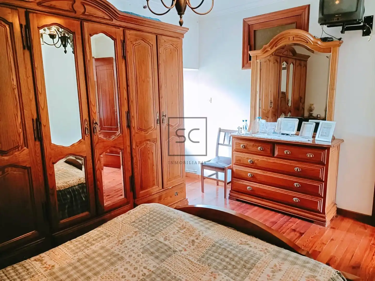 Bedroom of Houses for sale in Narón  with Private garden