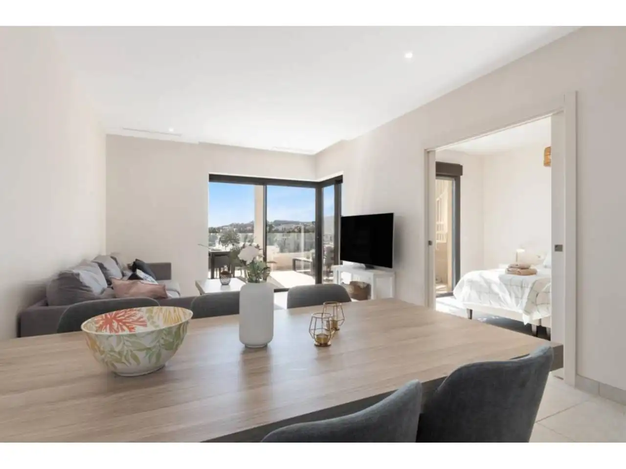 Sala de estar de Ático en venta en Mijas con Aire acondicionado, Terraza y Trastero