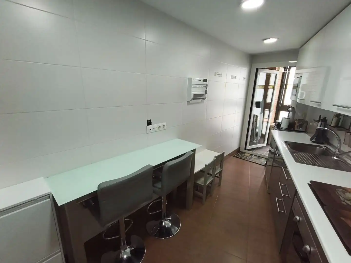Kitchen of Flat for sale in  Madrid Capital  with Air Conditioner and Balcony