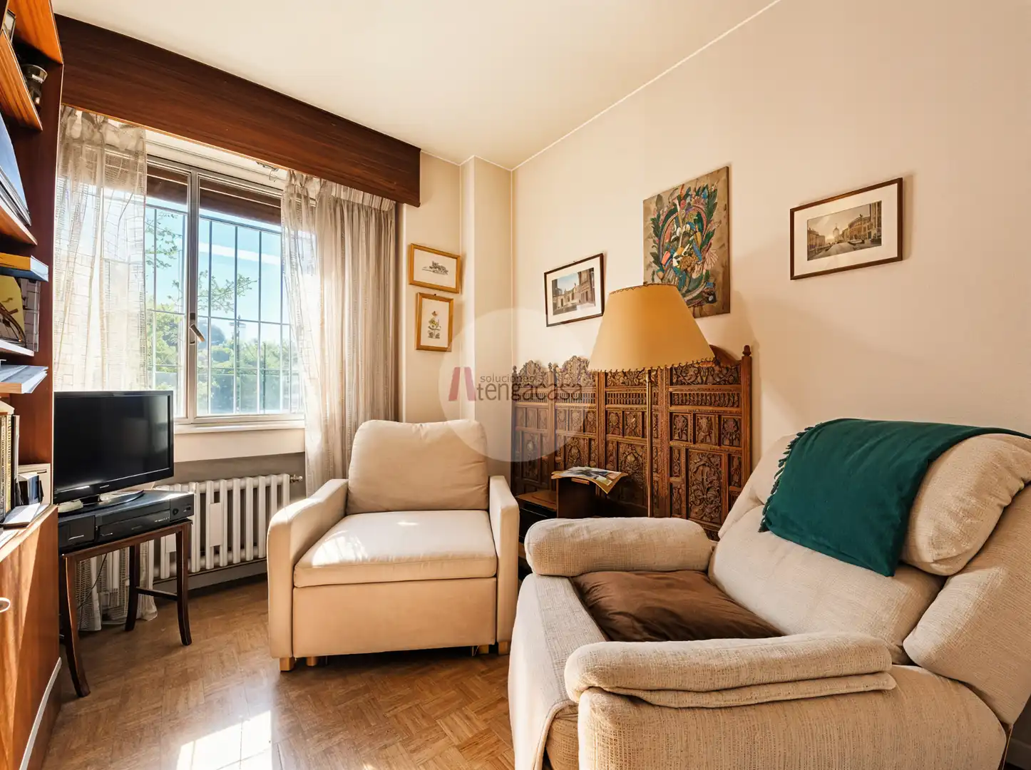 Sala de estar de Piso en venta en Madrid con Calefacción, Parquet y Trastero