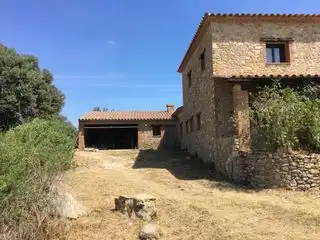 Vista exterior de Finca rústica en venda en Terrades amb Aire condicionat, Jardí privat i Parquet