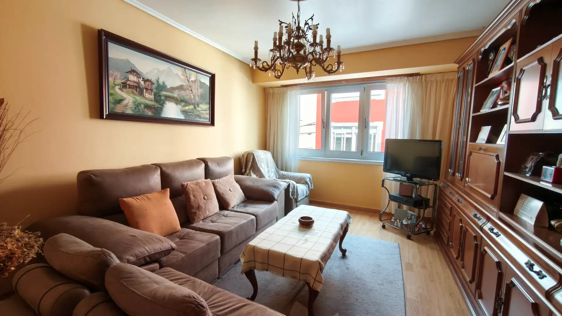 Living room of Flat for sale in Narón  with Heating, Terrace and Storage room