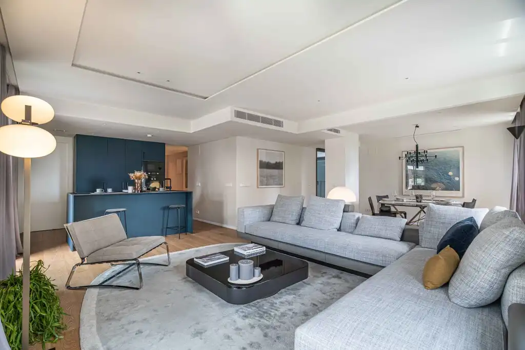 Sala d'estar de Apartament en venda en Barcelona amb Terrassa, Moblat i Jacuzzi