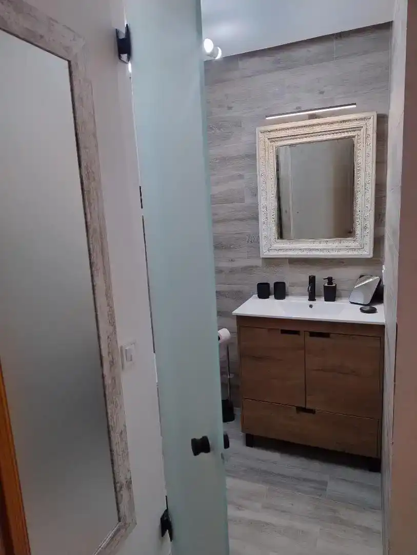 Bany de Apartament de lloguer en Sevilla amb Aire condicionat, Moblat i Microones