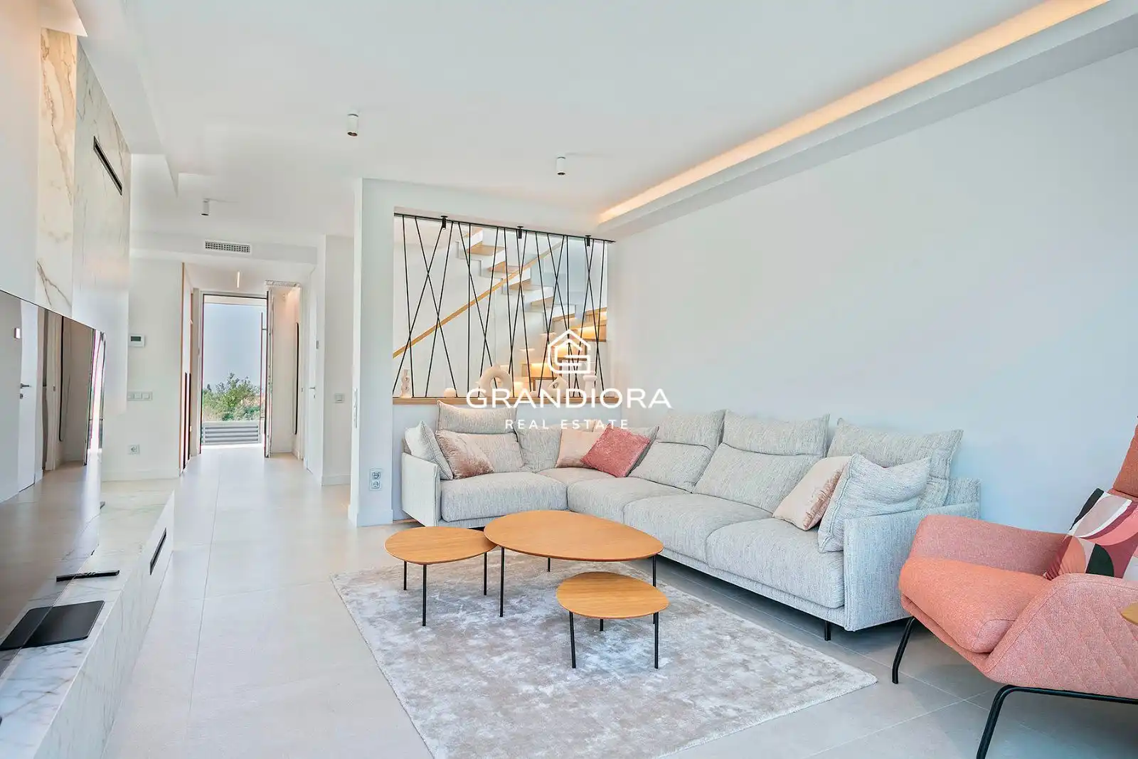 Sala d'estar de Casa o xalet en venda en Montgat amb Aire condicionat, Terrassa i Traster