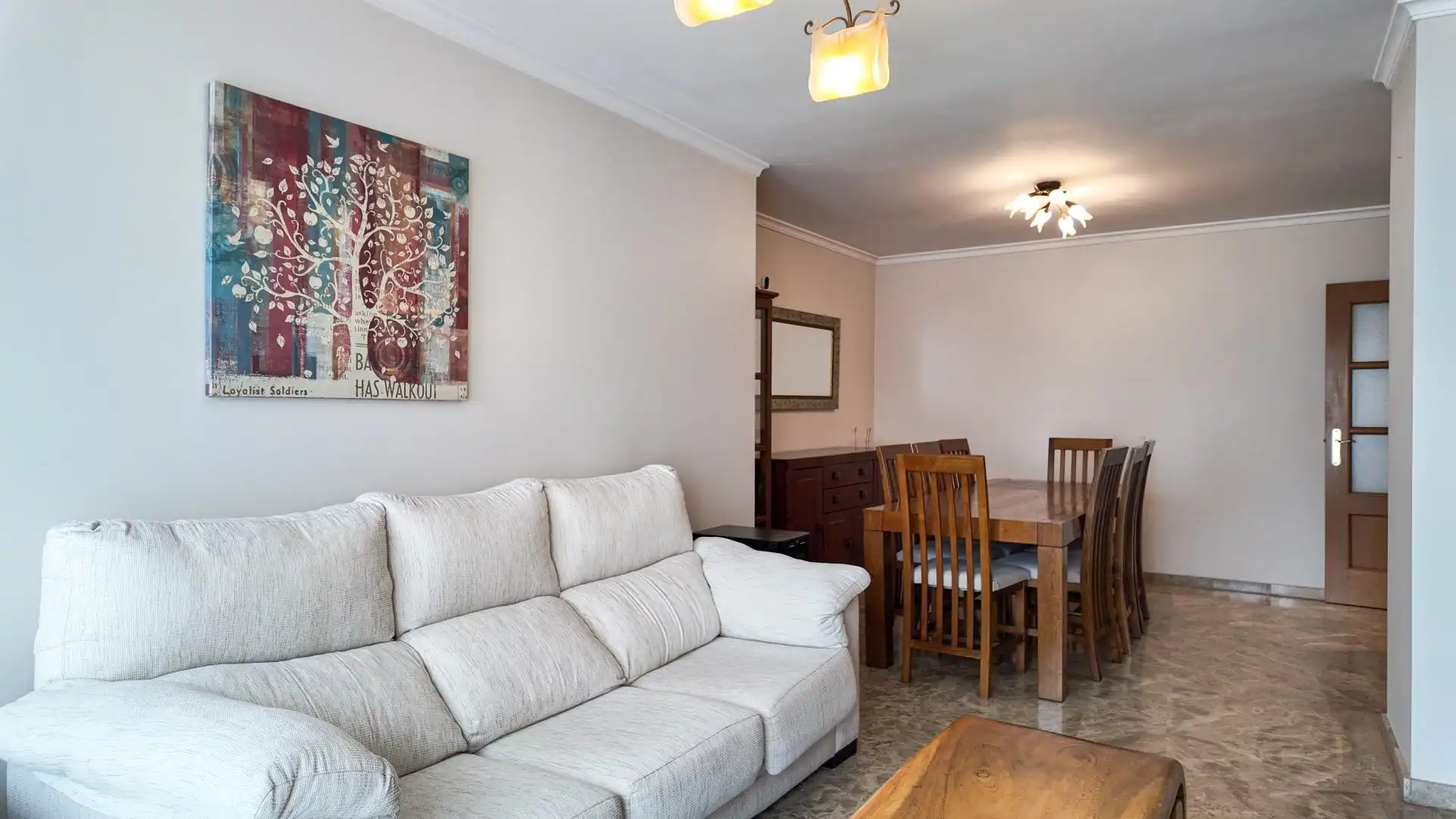 Living room of Flat for rent in Valencia  with Air Conditioner, Heating and Terrace