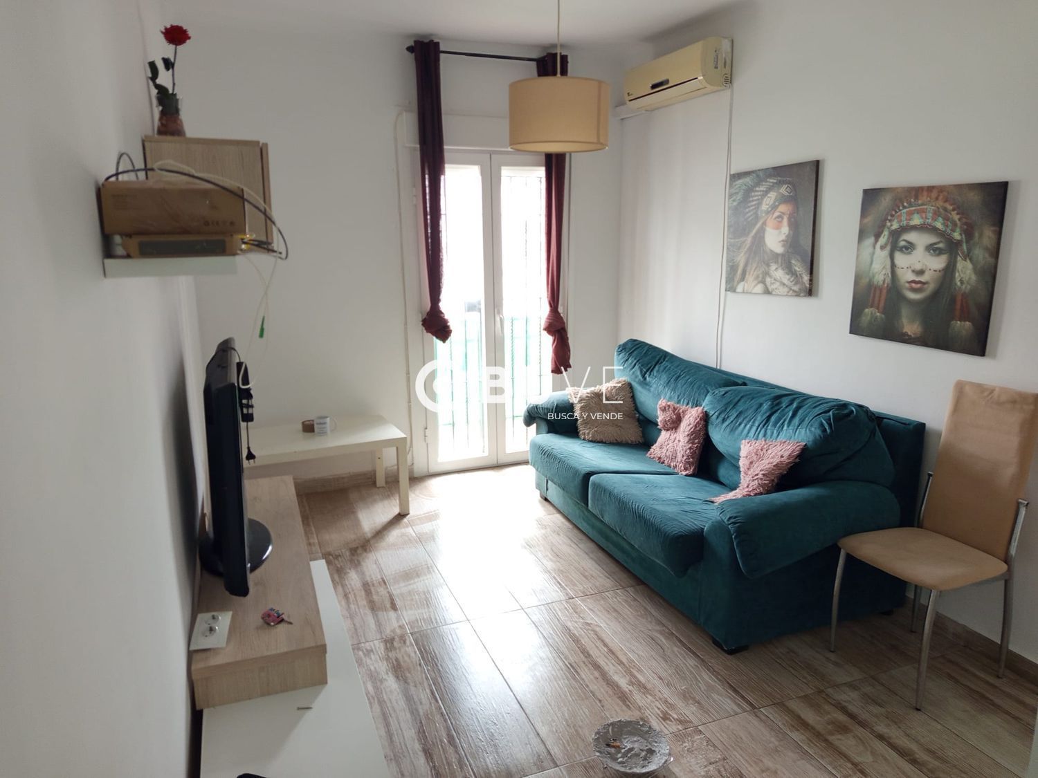 Living room of Flat for sale in  Sevilla Capital  with Air Conditioner, Heating and Terrace