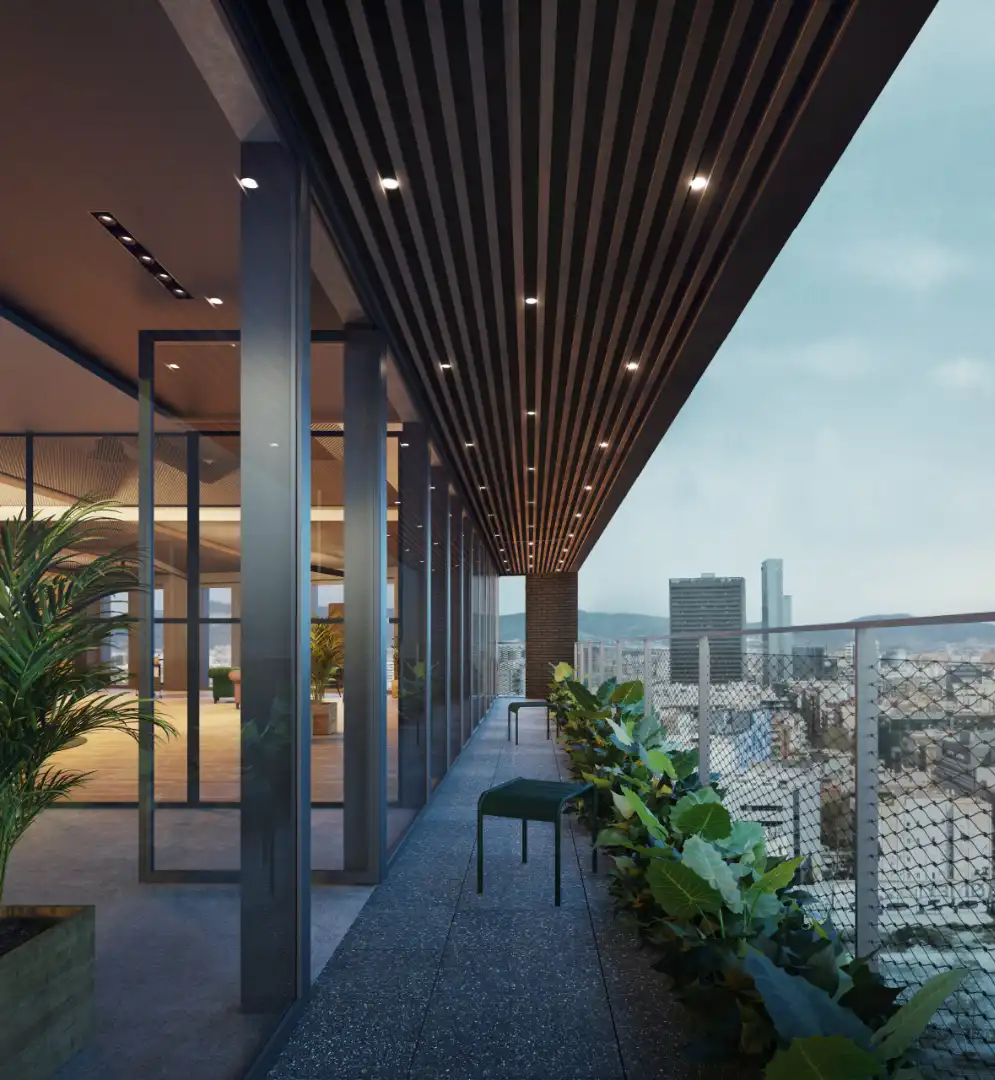 Terraza de Oficina de alquiler en Barcelona con Aire acondicionado y Terraza
