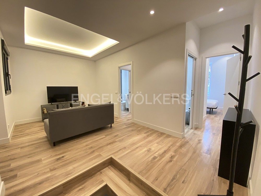 Living room of Apartment to rent in  Madrid Capital  with Air Conditioner, Heating and Terrace