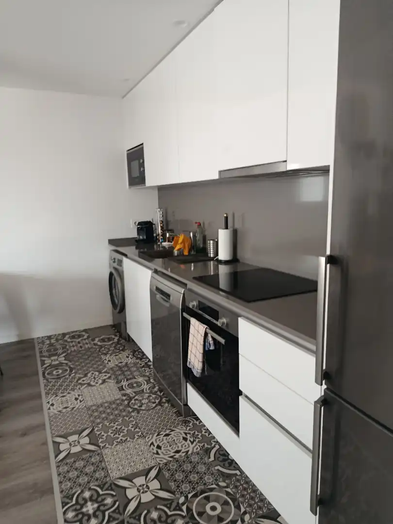 Kitchen of Attic for rent in Vilanova i la Geltrú  with Air Conditioner, Parquet flooring and Terrace