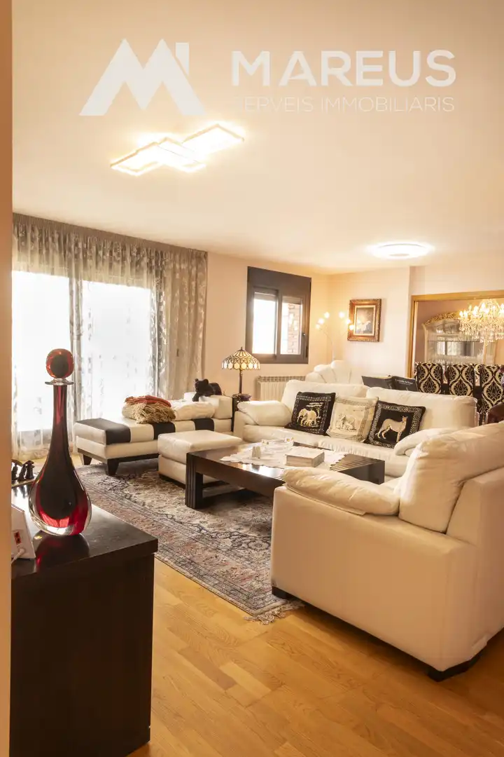 Sala d'estar de Àtic en venda en Vic amb Calefacció, Parquet i Terrassa