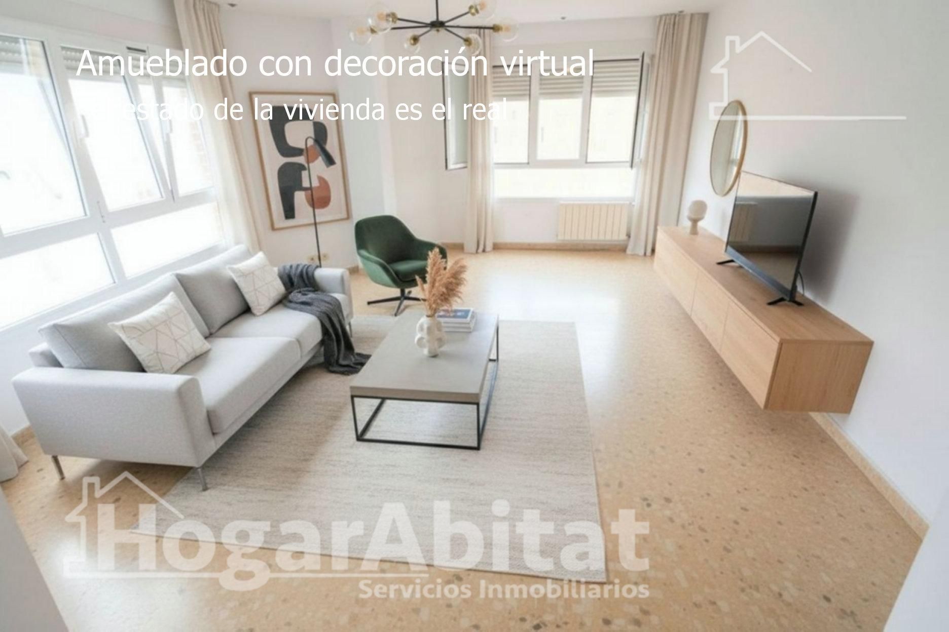 Living room of Flat for sale in  Valencia Capital  with Air Conditioner and Heating