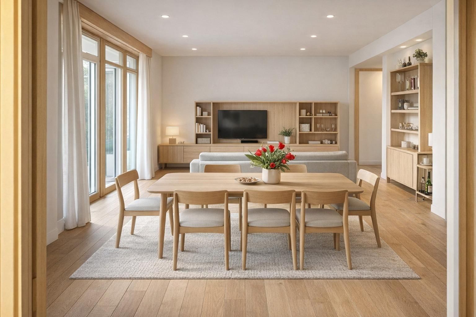 Dining room of Flat for sale in Getxo   with Heating, Terrace and Furnished