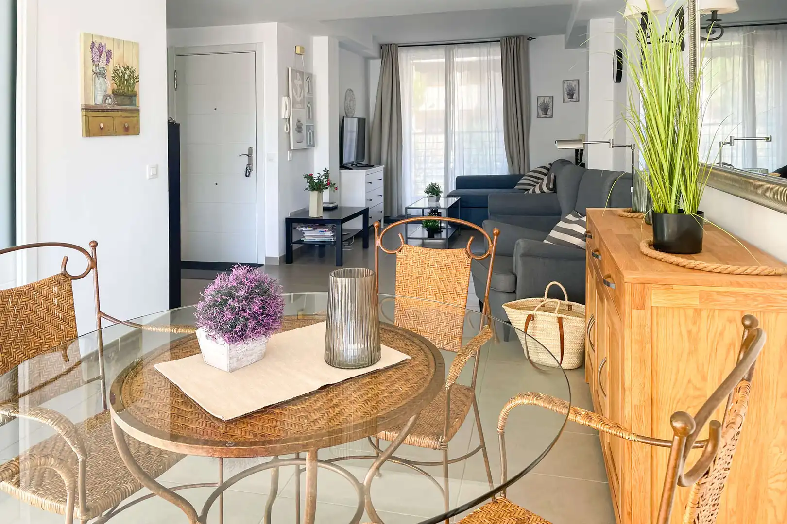 Living room of Flat for rent in Capdepera  with Air Conditioner, Terrace and Furnished