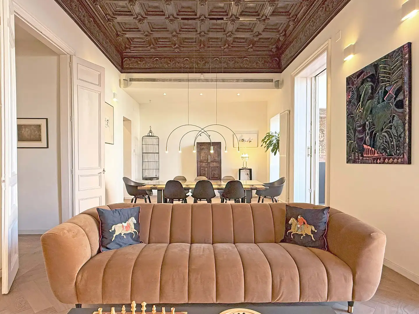 Sala de estar de Piso de alquiler en Barcelona con Aire acondicionado, Calefacción y Terraza