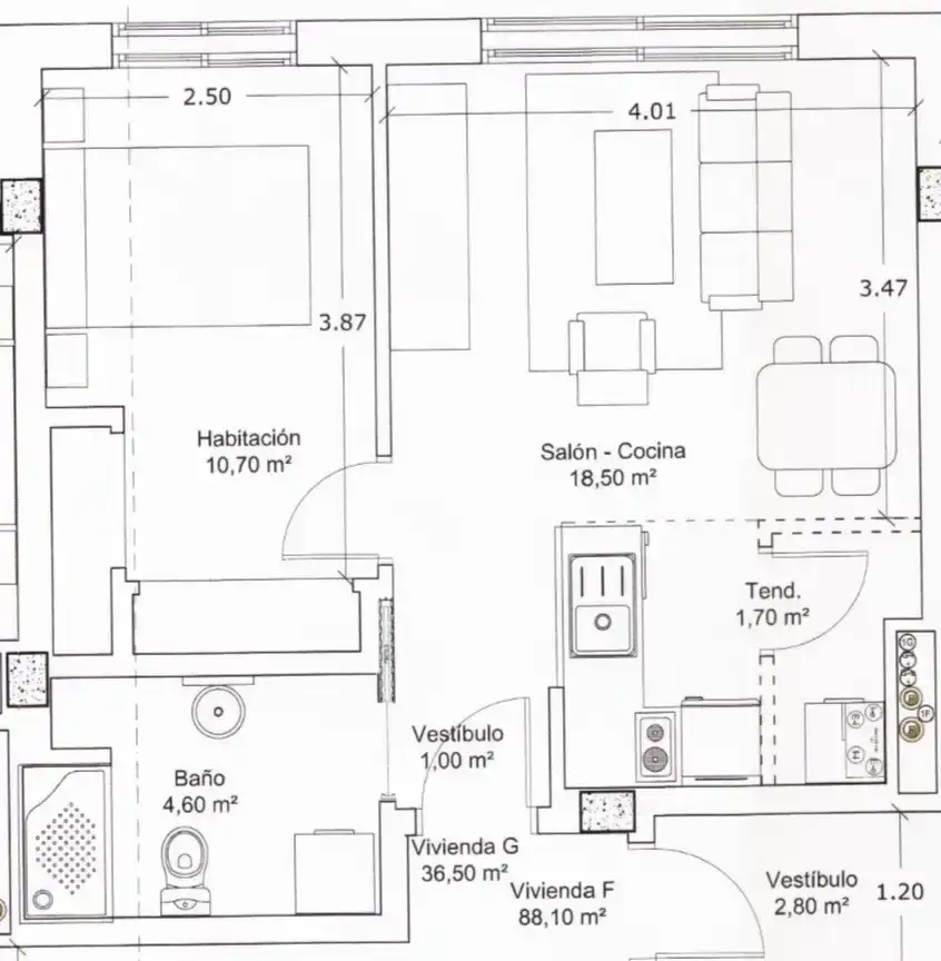 Flat for sale in A Parda