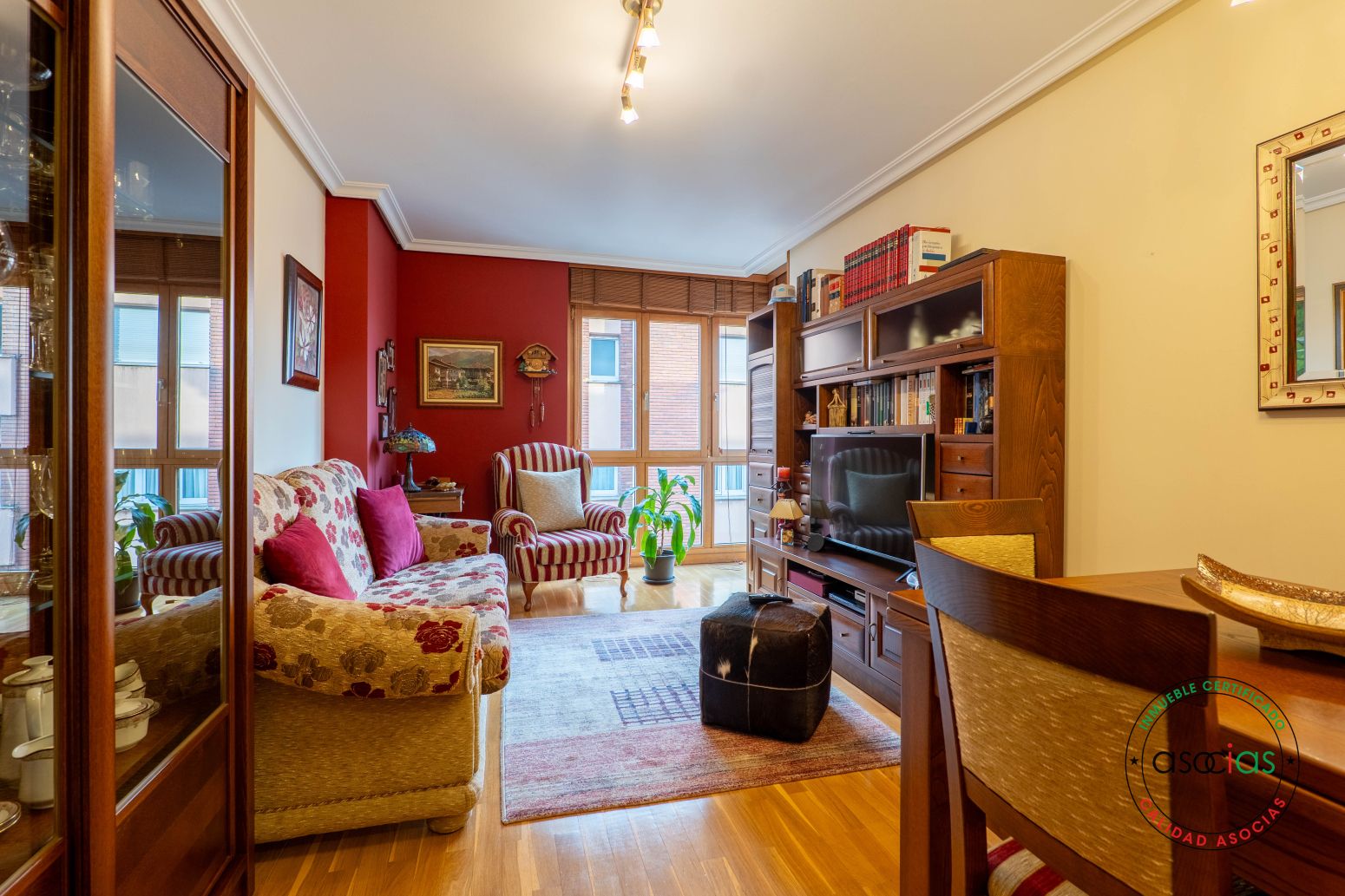 Living room of Flat for sale in Gijón   with Heating, Parquet flooring and Storage room