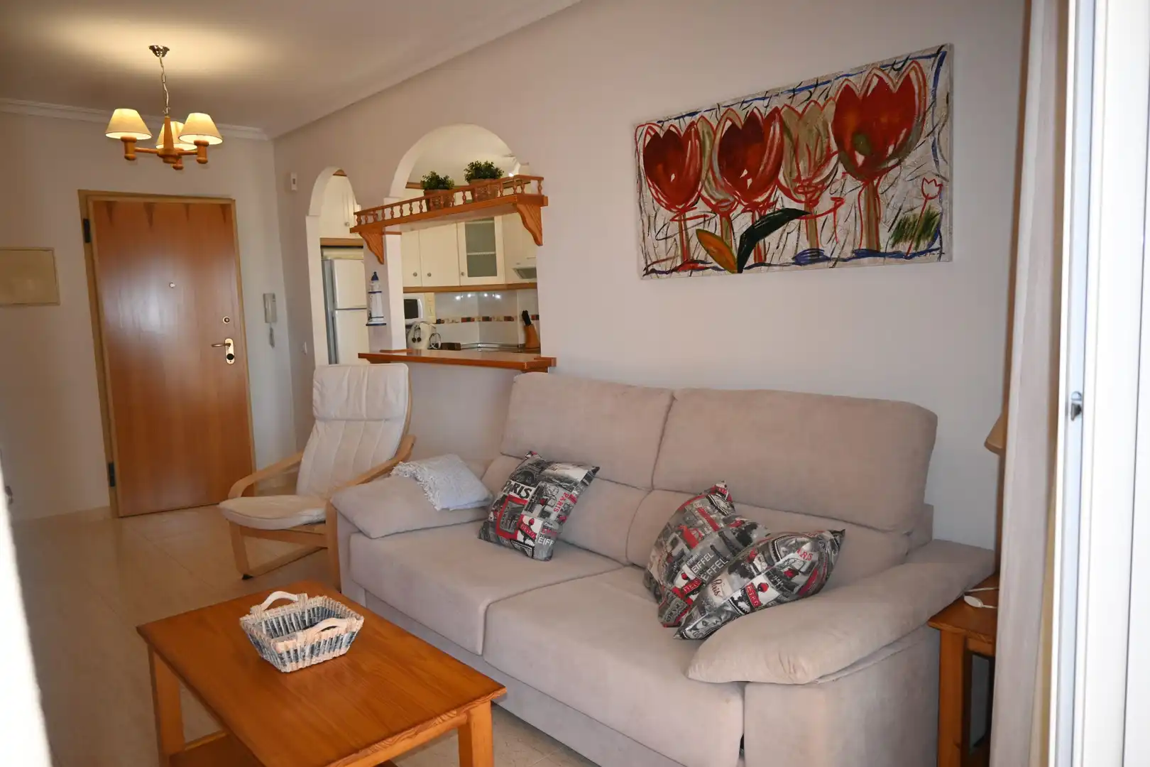 Sala de estar de Apartamento en venta en La Manga del Mar Menor con Terraza, Amueblado y Horno