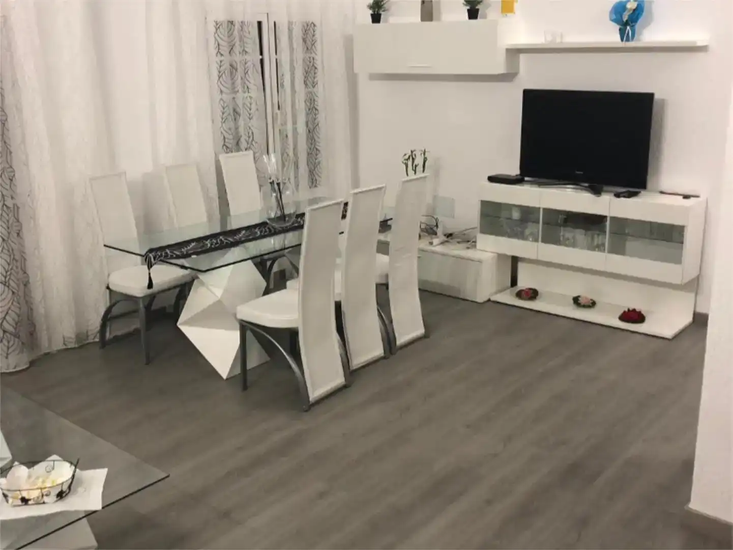 Dining room of Flat for rent in San Bartolomé de Tirajana  with Private garden, Parquet flooring and Storage room