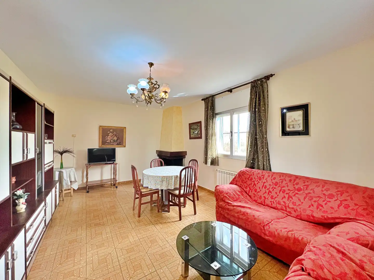 Living room of Houses for sale in Cospeito  with Heating, Private garden and Furnished