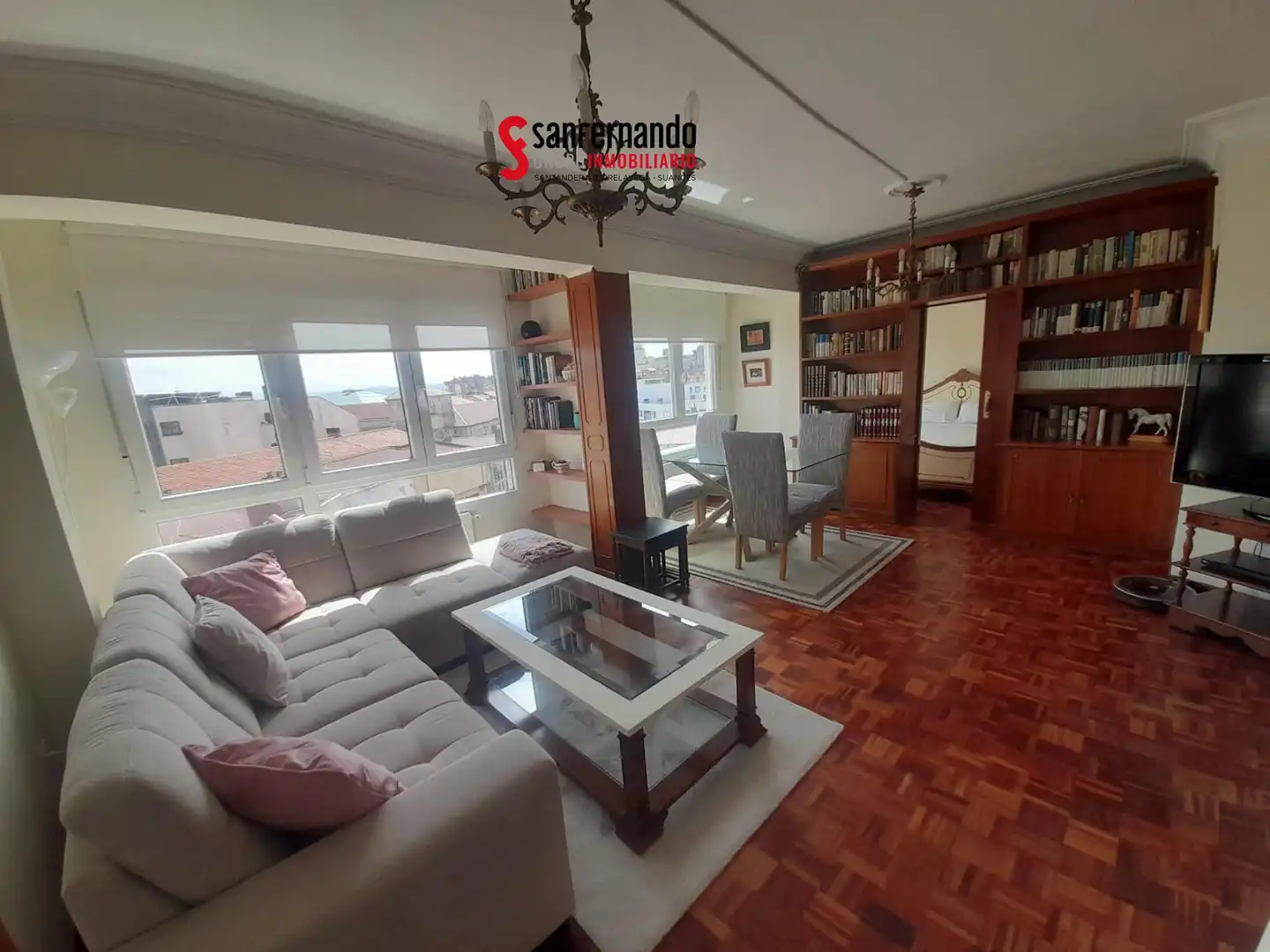 Sala d'estar de Pis de lloguer en Santander amb Calefacció i Moblat