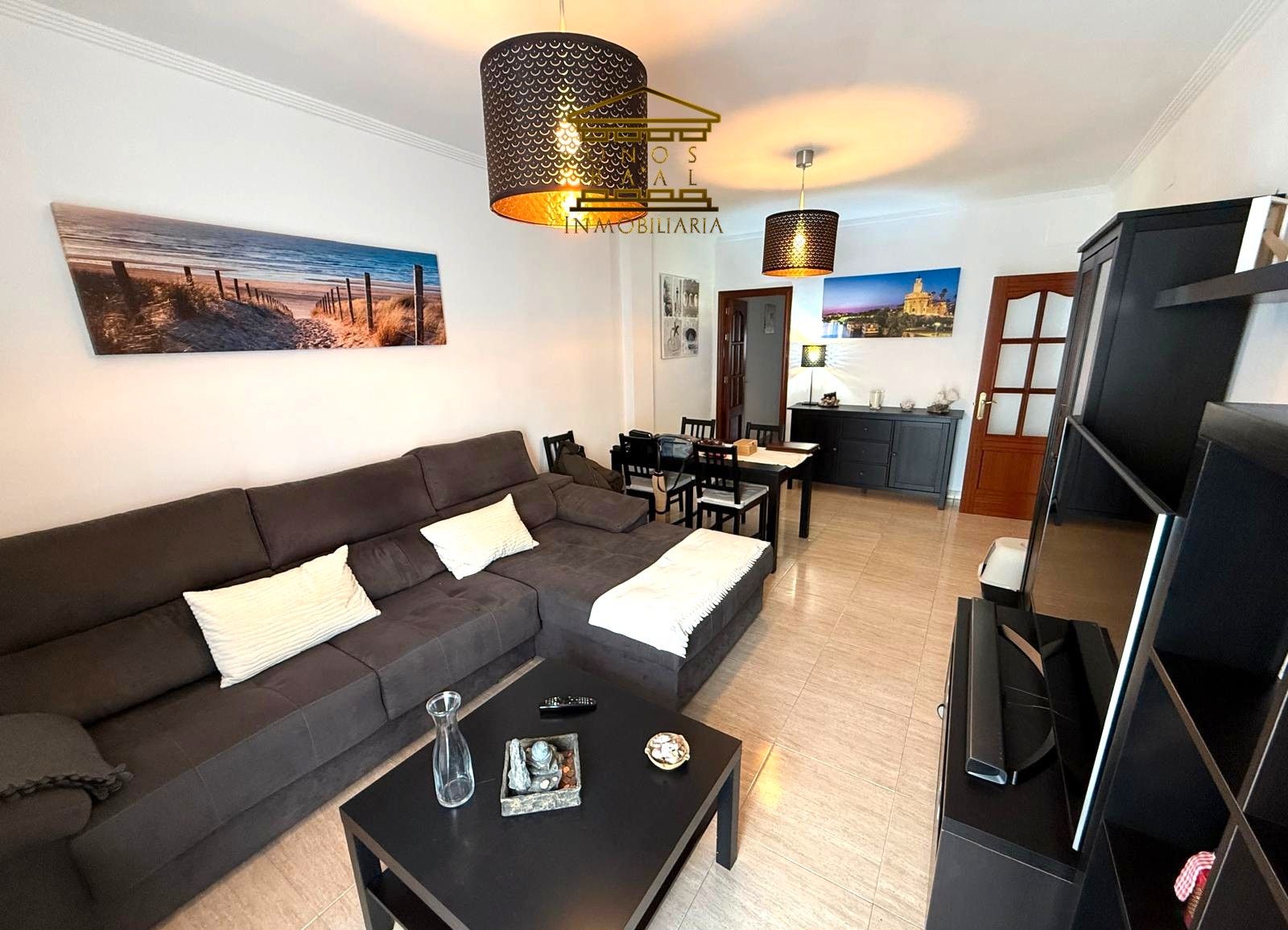 Living room of Flat for sale in Isla Cristina  with Storage room, Furnished and Balcony