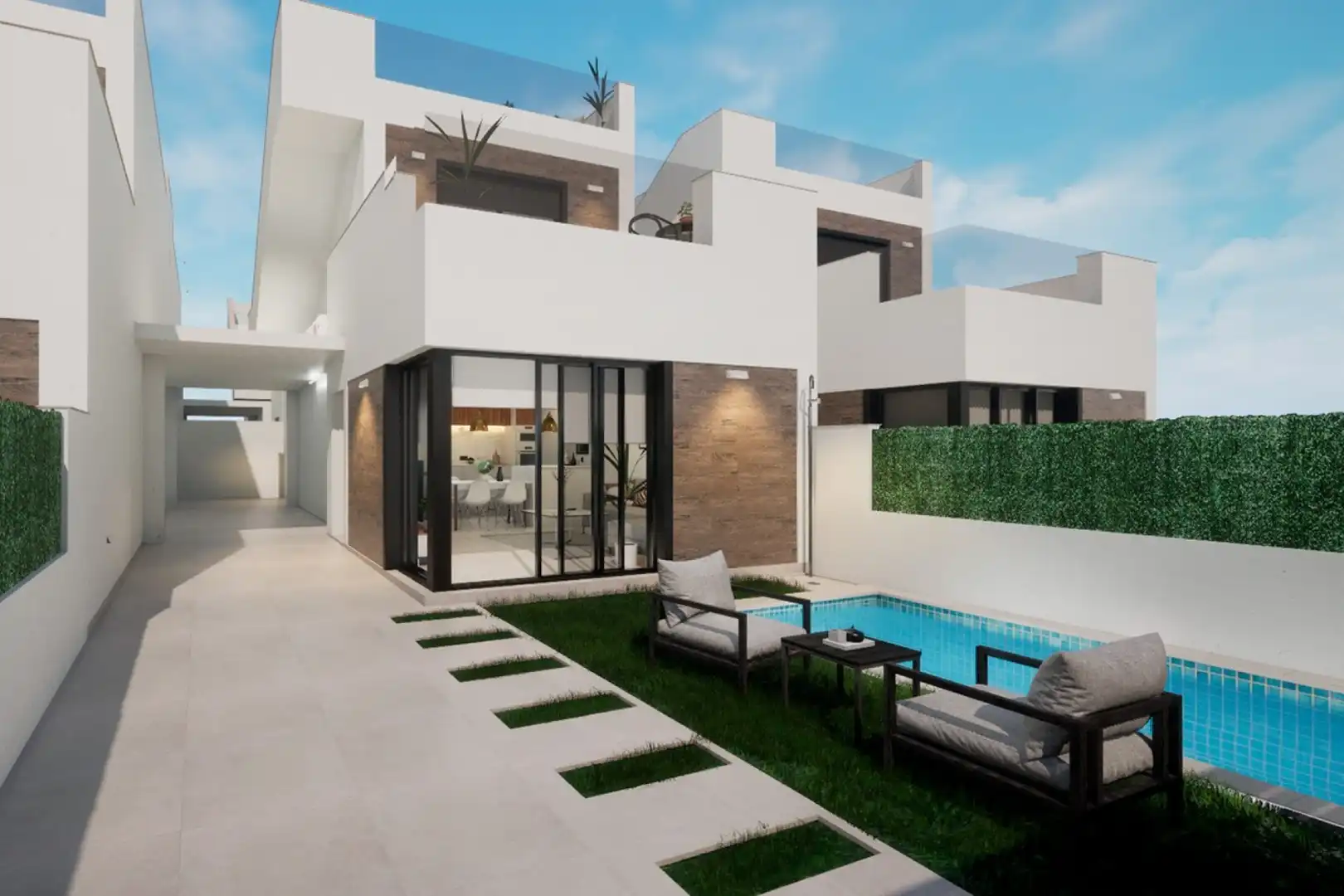 Terrassa de Casa o xalet en venda en Los Alcázares amb Aire condicionat, Jardí privat i Terrassa