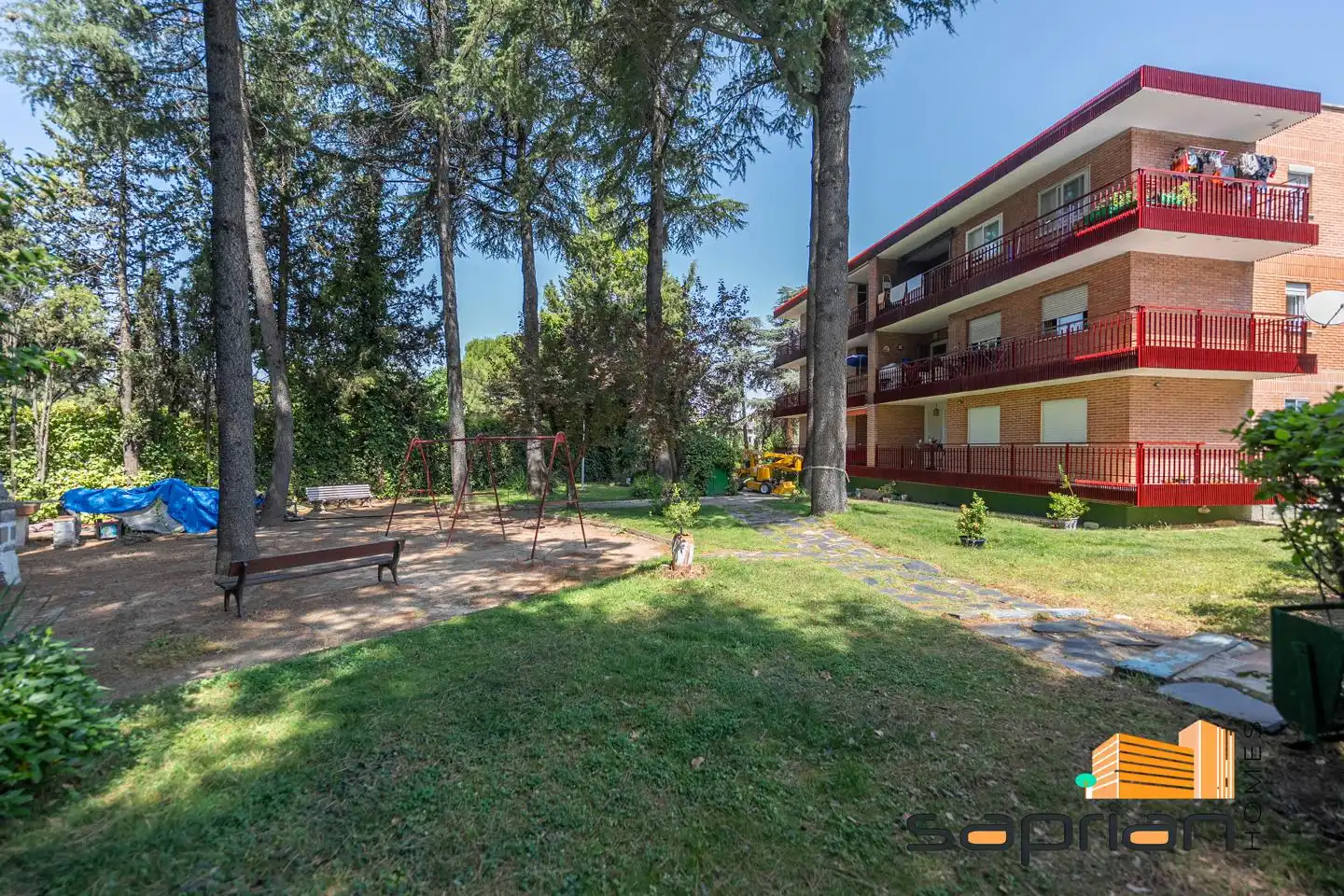 Garden of Flat for sale in Collado Villalba  with Air Conditioner, Private garden and Terrace