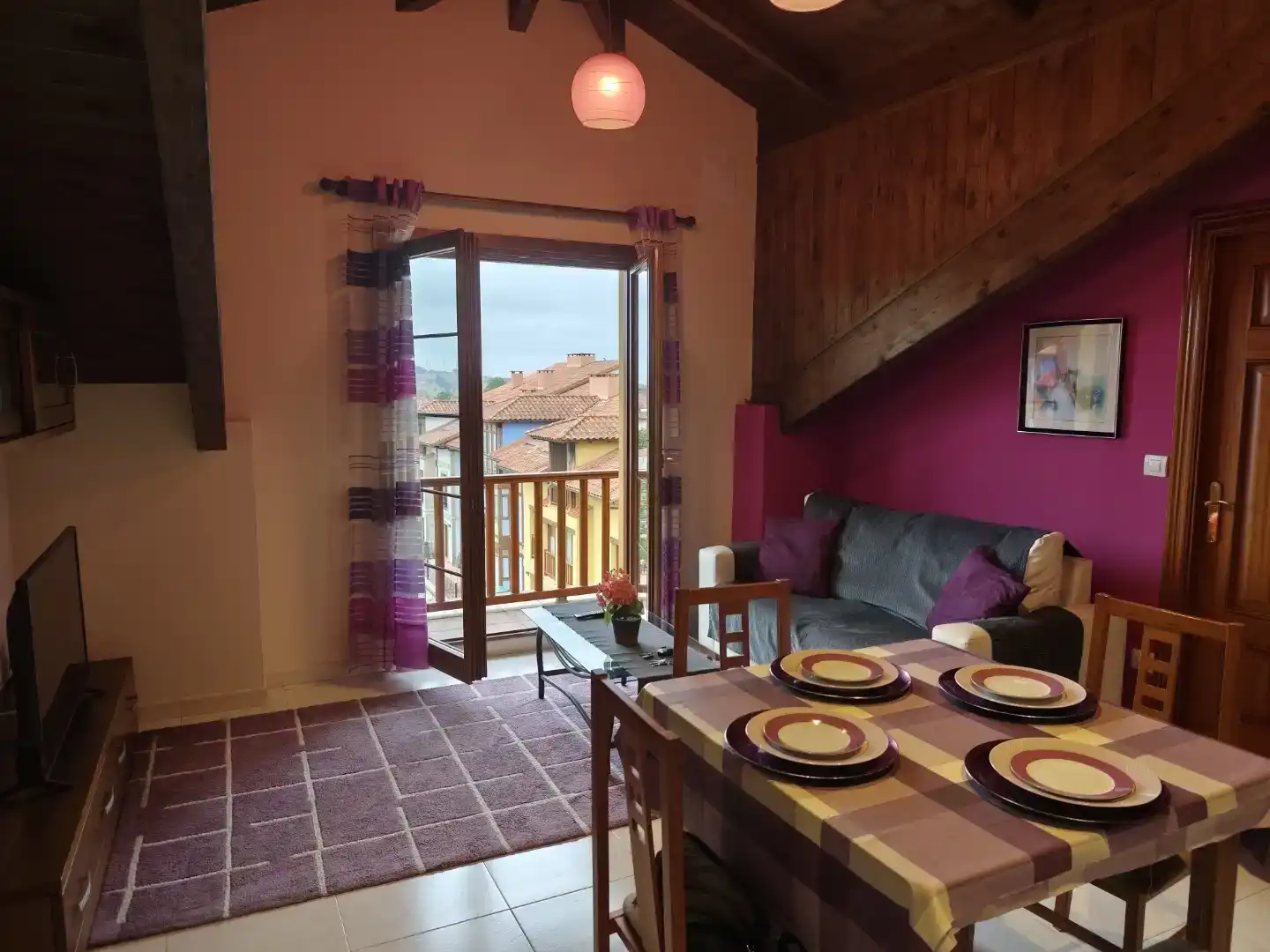 Esszimmer von Wohnung zur Miete in Ribadedeva mit Privatgarten, Schwimmbad und Möbliert