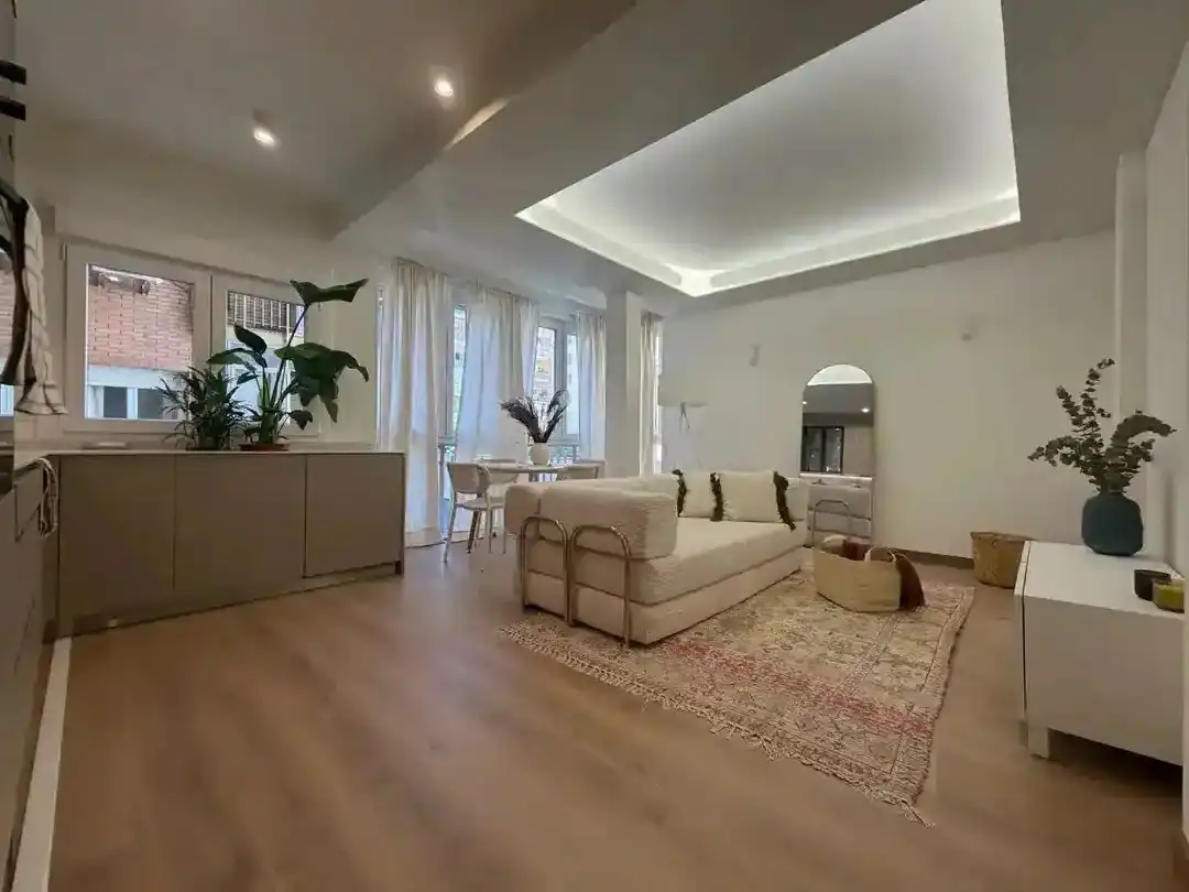 Living room of Flat for sale in Madrid  with Air Conditioner, Heating and Furnished
