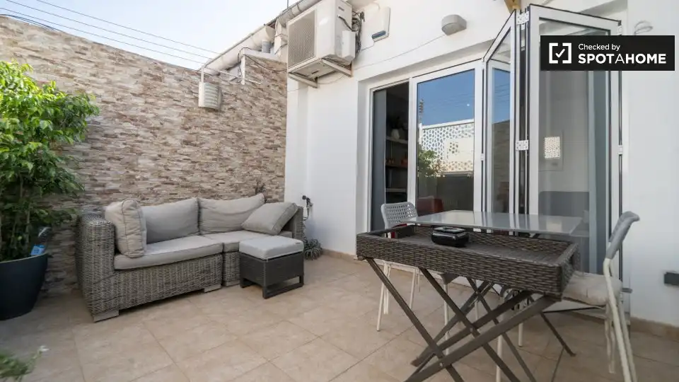 Terrace of Flat for rent in Valencia  with Air Conditioner, Heating and Furnished