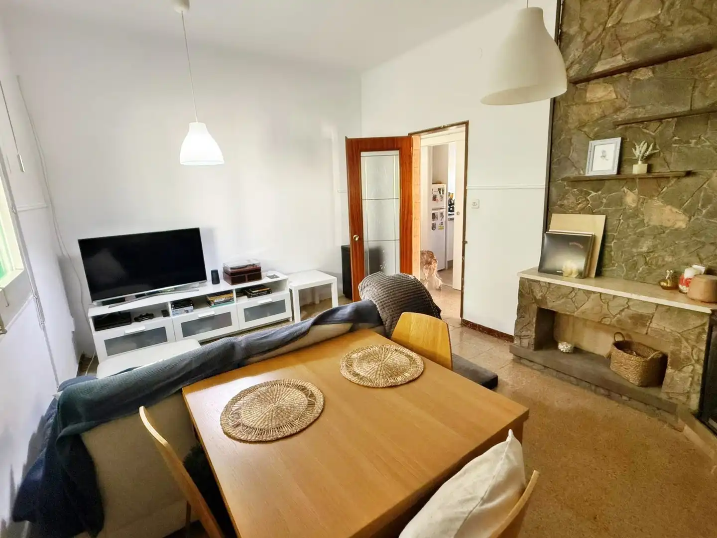 Sala de estar de Casa o chalet en venta en Sant Vicenç Dels Horts con Aire acondicionado y Jardín privado