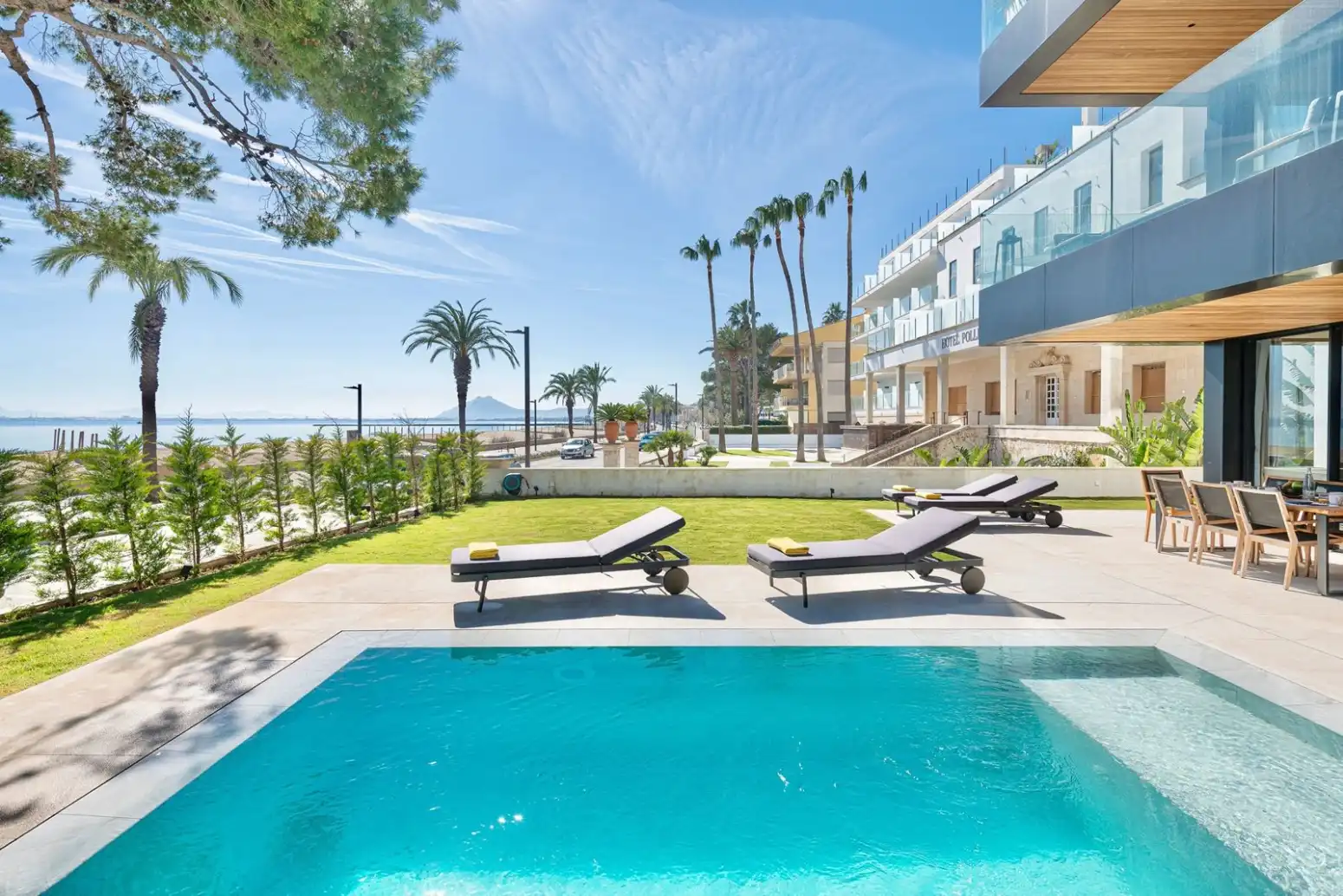 Piscina de Piso de alquiler en Pollença con Aire acondicionado, Calefacción y Terraza
