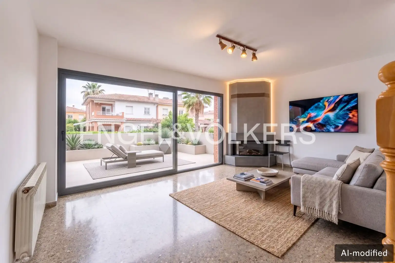 Sala de estar de Casa adosada en venta en Ripollet con Calefacción, Jardín privado y Terraza
