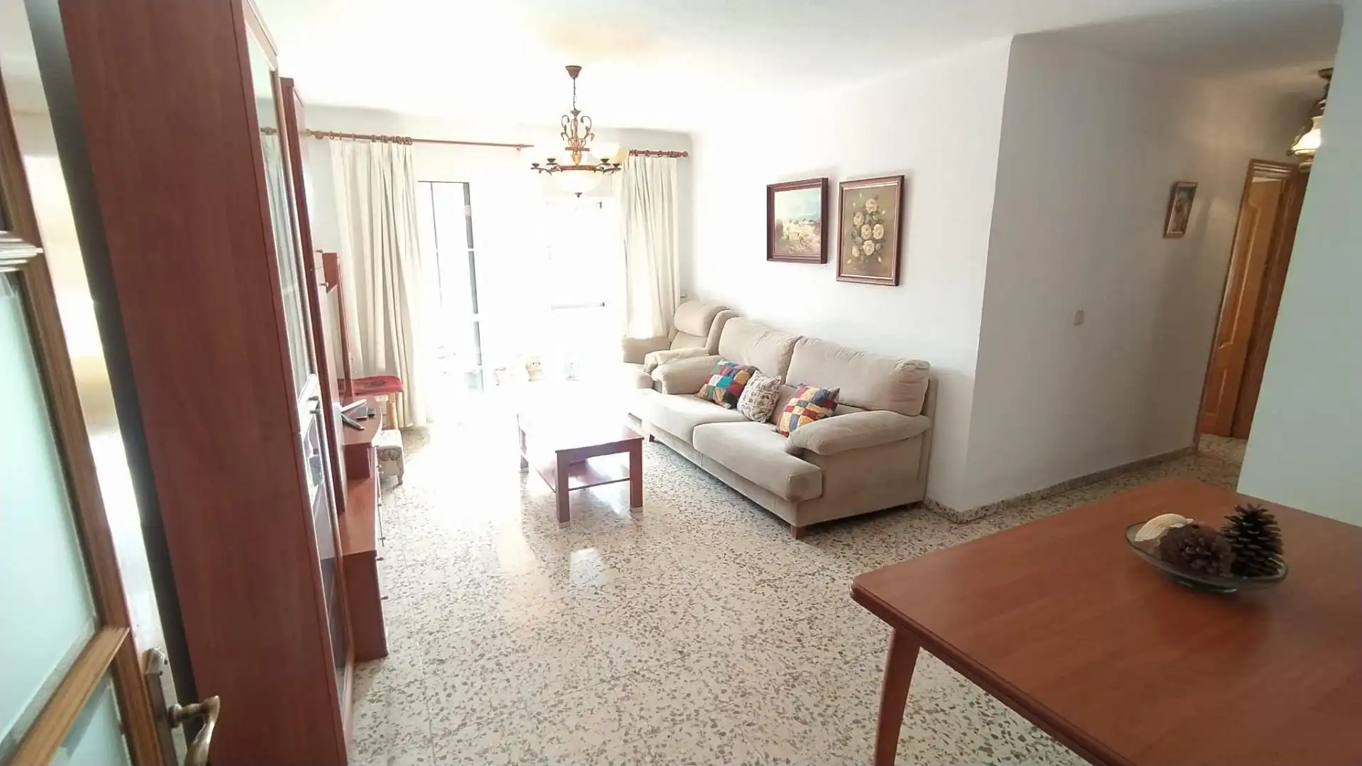 Sala d'estar de Pis en venda en Málaga amb Aire condicionat, Jardí privat i Terrassa