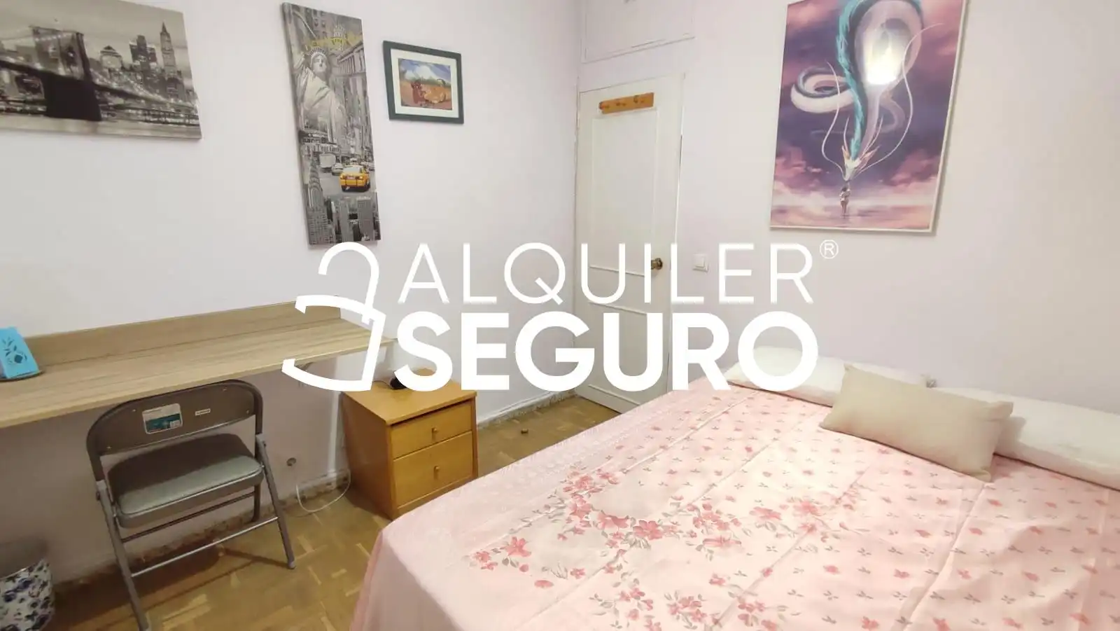 Schlafzimmer von Wohnung zur Miete in Alcobendas mit Heizung und Möbliert