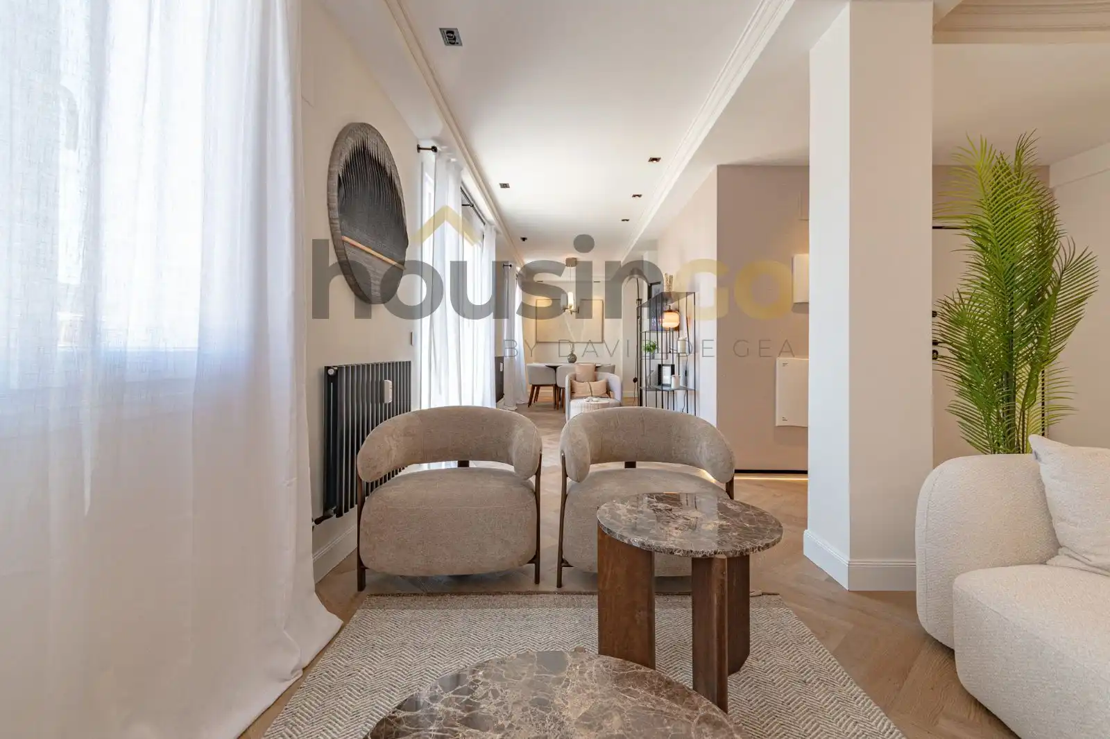 Sala de estar de Ático en venta en Barrio de Salamanca
