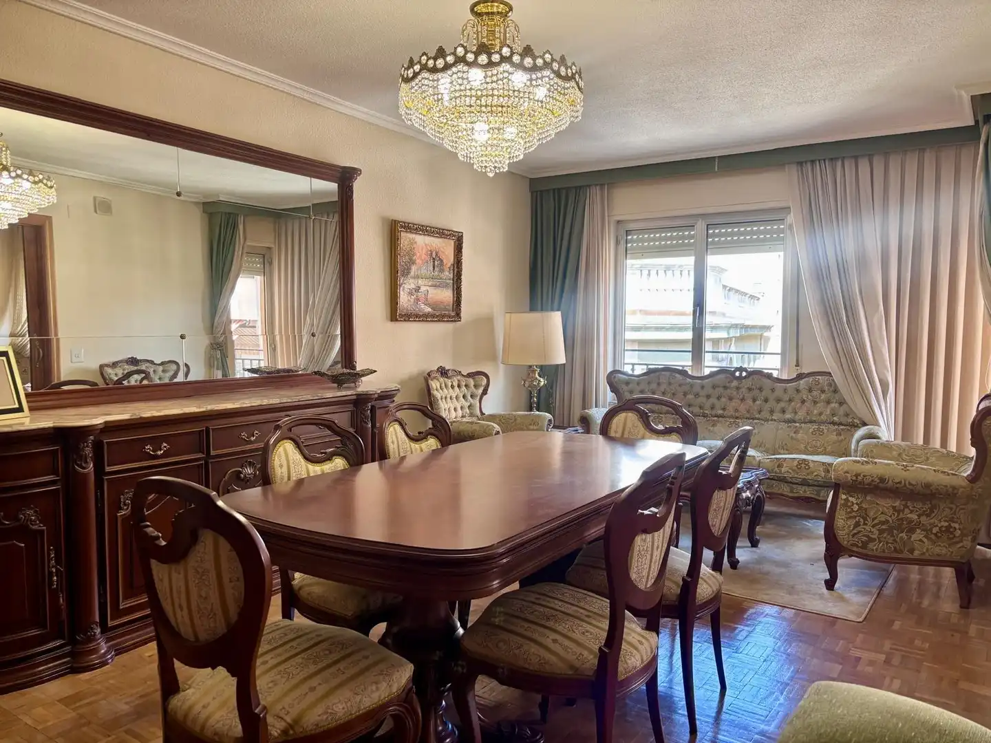 Esszimmer von Wohnung zum Verkauf in Salamanca mit Heizung, Parkett und Möbliert